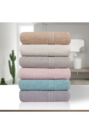 6 Pieces of 100% Cotton Hand, Face and Hair Towel Set Dowry TYCL68VJ2N169226831237020 - HOME MOD STORE