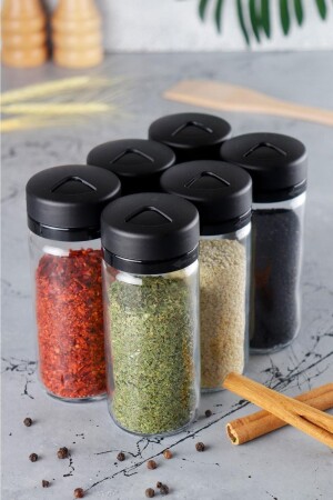 6 Pieces Plast Glass Spice Set - Salt Shaker and Pepper Shaker Set HMNV-PLASTLUX-392-QLX - HOMENIVA