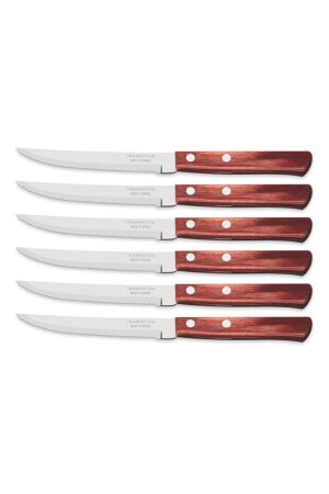 6 Pieces Polywood Handle Steak Knife - Tramontina