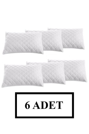6 Pieces Quilted Zippered Pillow Protector Mattress 50x70 cm - Nutex