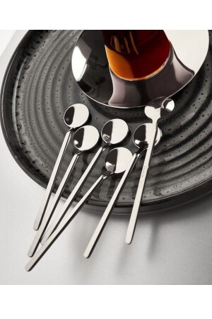 6 Pieces Stainless Steel Teaspoon PNK7354 - Pinkev
