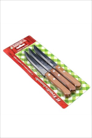 6 Pieces Steak Knife with Wooden Handle - Marob