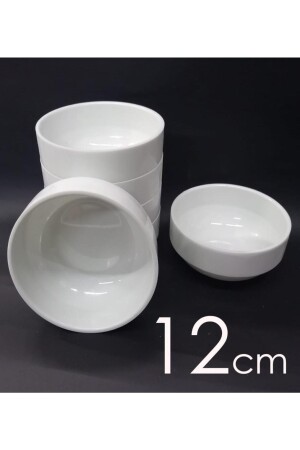 6 Pieces Sturdy White Melamine Soup Bowl 12cm for yoghurt, compote, rice pudding Home Restaurant Type Wide Rimmed Bowl copyabn-2022-230522-3 - abnturk