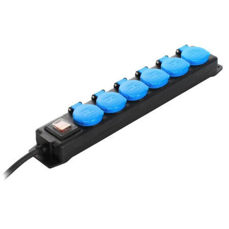 6-socket extension cord AS-SCHWABE H07RN-F 3G1.5 1.5m - AS-Schwabe