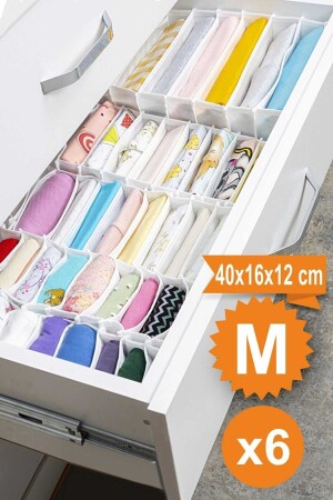 6 Stück Schubladen-Akkordeon-Organizer – 16 x 43 x 14 cm * 6 Stück. - She Berrak