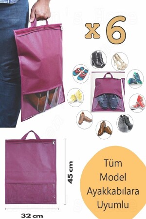 6 Stück Schuh-Organizer mit Fenster, Aufbewahrungstasche zum Aufhängen, Schrank, Schublade, Reisetasche, Sammelalbum - Helen's Home