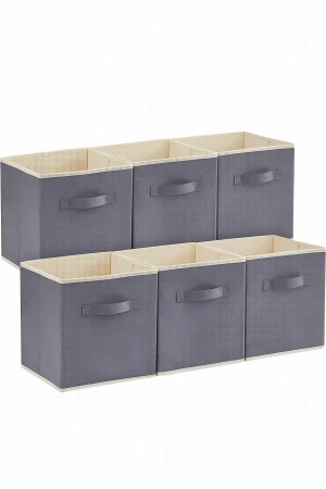 6-teilige Aufbewahrungsbox ohne Deckel, Korb-Organizer, Wäschespielzeug-Organizer im Schrank, 30 x 30 x 30 cm - Helen's Home