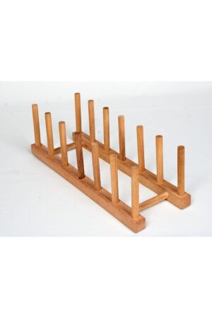 6-teiliger Tellerständer aus Holz, Tablett, Tellerhalter, Schneidebrett, Topfdeckel, Teller, Schüssel, Tasse ART0078-3 - Pomerol