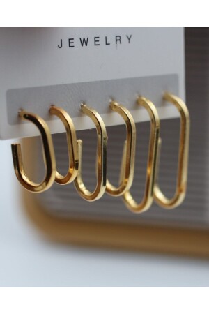 6-teiliges Goldohrring-Set für Damen - Monalisatoka
