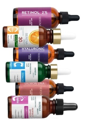 6-teiliges Hautserum-Set speziell für Salons – professionelle Gesichtspflege – alles in einem – Pure Care Kit srn334 - Serena