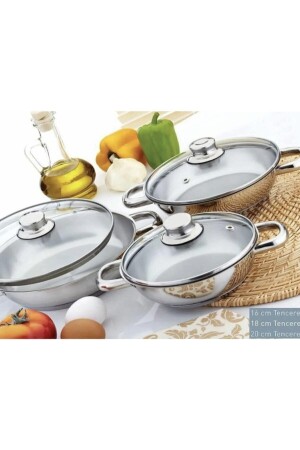 6-teiliges Omelette-Set mit Glasdeckel MNR0032 - gülsan1