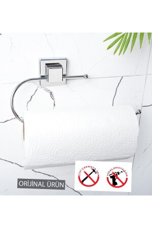 604 Square Adhesive Paper Towel Holder Chrome - Orsa Home