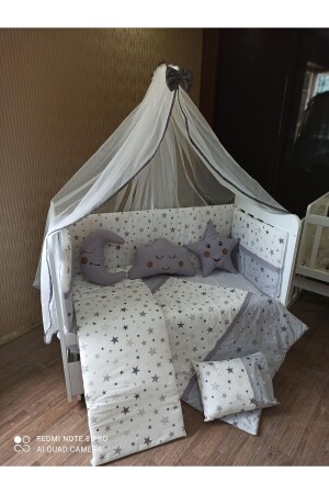 60x120 12 Piece Baby Sleeping Set with Mosquito Net PCS10 - FISTIK BEBE