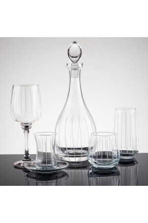61 Piece 12 Person Stick Hand Decorated Cut Glass Water Set??????? - sudeka