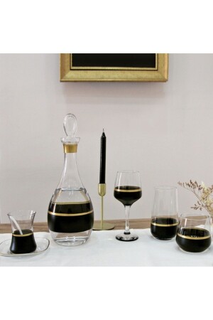 61 Pieces Dowry Water Set for 12 Persons Glass Jug Glass Goblet Set Dowry Carafe 652 - Panayır Home