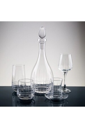 61 Pieces Plaid Hand Decorated Cut Glass Water Set for 12 People??????? - sudeka