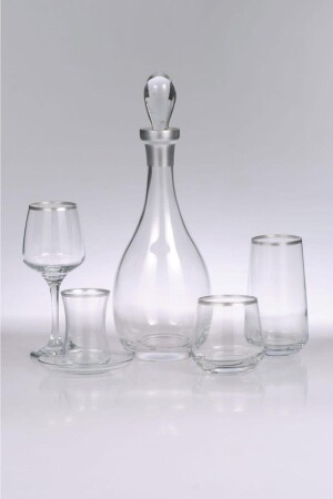 61 Pieces Silver Gilded Water Set Dowry Set for 12 people glass-1 - CAM