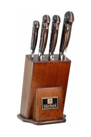 61510-ym Local Kitchen Knife Set with Wooden Stand 7 Pieces BCK02-61510-YM-E - Sürbisa