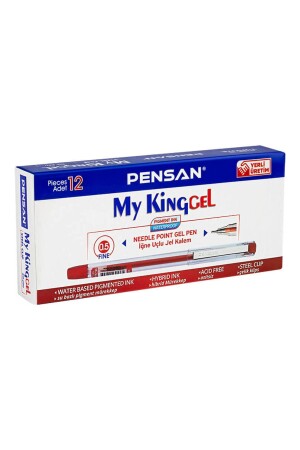6405 My King Gel Pen Box of 12 Red - Pensan