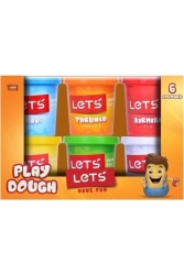 6'lı Büyük Boy Oyun Hamuru 6 Renk 900gr dop7408565igo - Lets