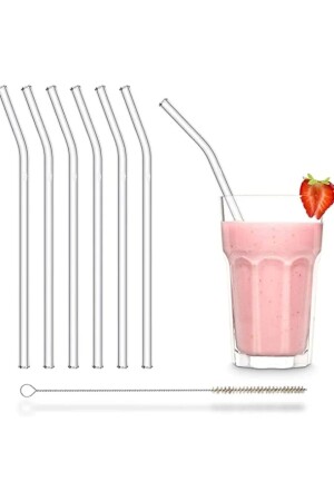 6x 9mm. 20cm Length Glass Pipette and 1 Pipette Cleaning Brush Set - Yenigeldi