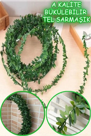 7. 5 Meters Wire Leaf Natural Gas Pipe Ornament Ribbon Artificial Crown Ivy Flower Ornament - Alshop