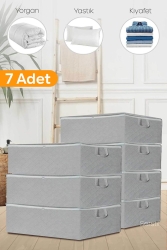 7 Adet - Antrasit Baza Altı Ve Çekyat Tipi Hurç 64 X 45 X 22 Cm SERS995057 - Serstil