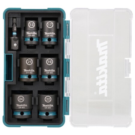 7-piece impact wrench set MAKITA 1/2'' E-16592 - Makita Accessories