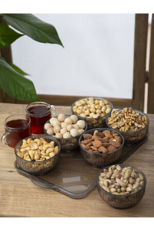 7 Piece Mica Snack Bowl and Presentation Tray Snack Bowl Snack Presentation Tray and Snack Bowl - Hubsan
