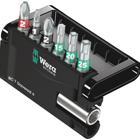 7-piece screwdriver bit set with holder WERA BC7 - Wera