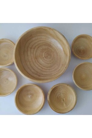 7 Piece Snack Bowl PAÇ3022 - Ahşap