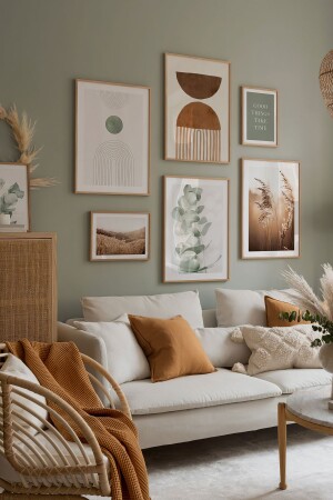 7 Piece Wooden Frame Look MDF Table Set - Artavessa Gift&Home