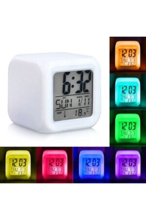 7 Renk Xxl Alarmlı Dijital Küp Lcd Işıklı Saat 8x8x8 Cm Xxl Türkçe Kullanım Kılavuzlu Hafıza Pilli odd1000 - oddity