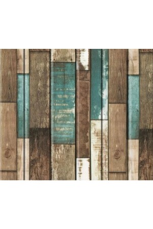 70 x 35 cm (0–24 m²) Büro, Geschäft, Geschäft, selbstklebende Tapete mit blauem Holzmuster, Nw140 - Renkli Duvarlar