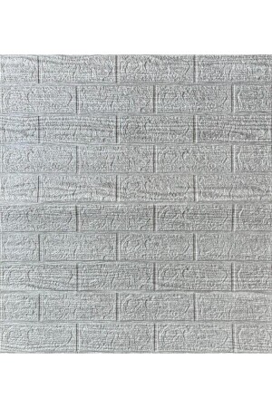 70 x 38 cm, 1 Stück, gestreiftes, graues Ziegelstein-Tapetenpaneel mit selbstklebender Rückseite, flexibel, löschbar - Renkli Duvarlar