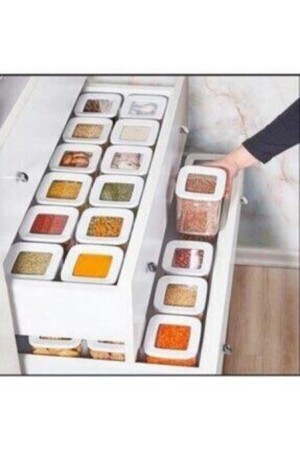 700 ml Square Vacuum Storage Transparent Container Set of 6 Vask700 VASK700 - Vip Ahmet