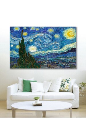 70x100 Van Gogh Sternennacht Wandgemälde auf Leinwand HDKV081397 - 2