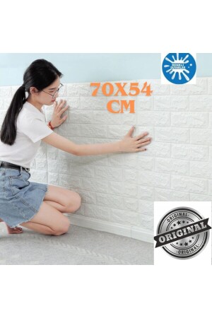 70x54 Cm Kendinden Yapışkanlı Esnek Köpük Duvar Kağıdı Paneli 3d Boyutlu Tuğla Desen - Renkli Duvarlar