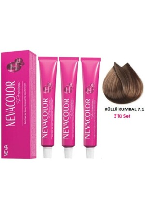 7.1 Küllü Kumral Saç Boyası 3'lü Set N0001 - Neva Color