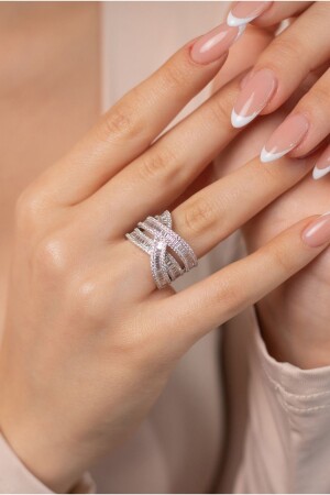 8 Ayar Altın Fantezi Baget Taşlı Kadın Yüzük - Oroline Jewelry