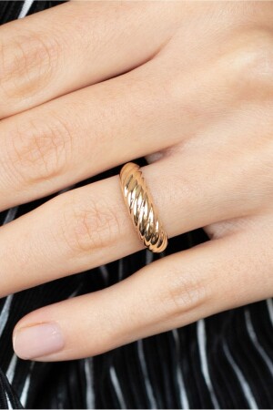 8 Ayar Altın Ince Salyangoz Kadın Yüzük - Oroline Jewelry