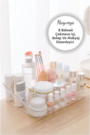 8 Bölmeli Çekmece Ve Dolap Içi Makyaj Kozmetik Düzenleyici Organizer - Hayveys