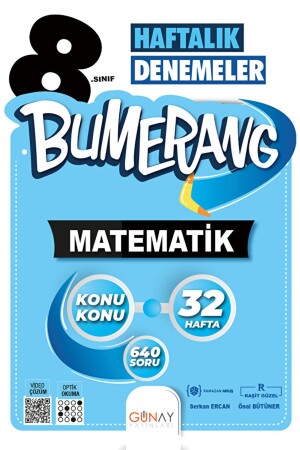 8. Classroom Boomerang 32-wöchige Mathematikprüfungen / Ramazan Akkuş / Günay Publications / 9786257150583 - Günay Yayınları