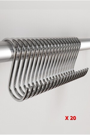 8 cm – Küchenhaken – S-Haken – Drahtplattenhaken – Metallhaken – Makramee-Haken - Catchme