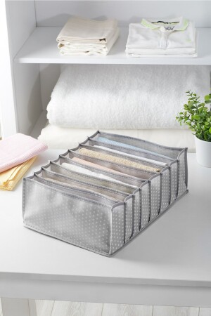 8 Compartment Gray Spotted Drawer Organizer – Xlarge - Serstil
