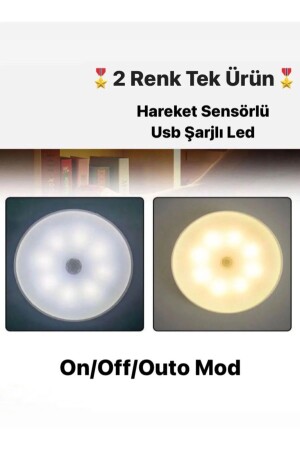 8 LED USB Rechargeable White Light LED Lamp with Motion Sensor - Magic Hobby