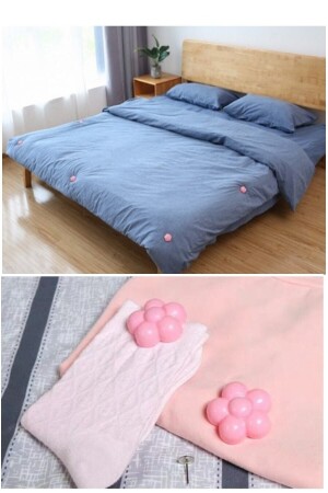 8 Pcs Multi-Purpose Case Fixer Organizer Quilt Fixing Pin Button Clip Rose Pink - Seram Collection