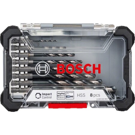 8-piece drill bit set BOSCH Impact Control HSS - Bosch Accessories