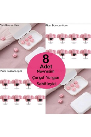 8 Pieces Duvet Cover And Sheet Holder Fixer Non-Slip Duvet Cover Organizer Pegs - Küçük Ew