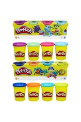 8 Renk Oyun Hamuru (2 Paket 4'lü Renk) 2 x 448gr - Mor-Yeşil-Pembe-Turkuaz & Lacvrt-Turncu-Mavi-Sarı 2x4OH - Play Doh